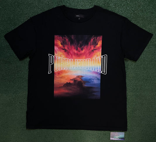 Purple brand fire in the sky tee