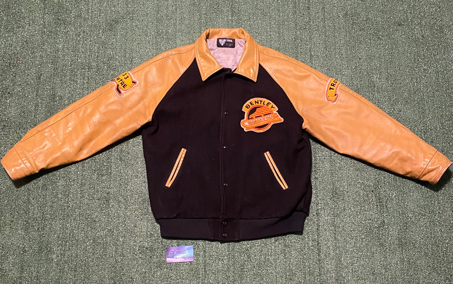 Vintage Bentley Canucks Leather Varsity Jacket