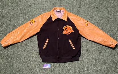 Vintage Bentley Canucks Leather Varsity Jacket