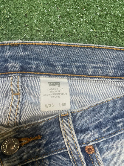 vintage Levi's 501XX button fly light blue wash jeans