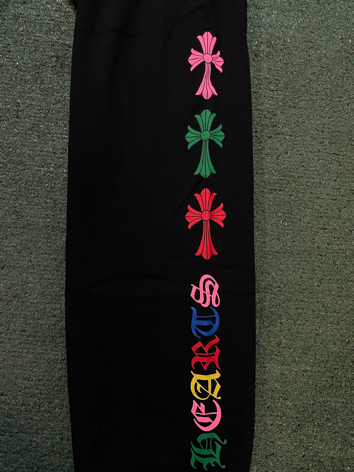 Chrome Hearts multi color cemetery cross sweatpants