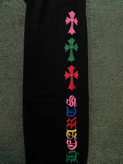 Chrome Hearts multi color cemetery cross sweatpants