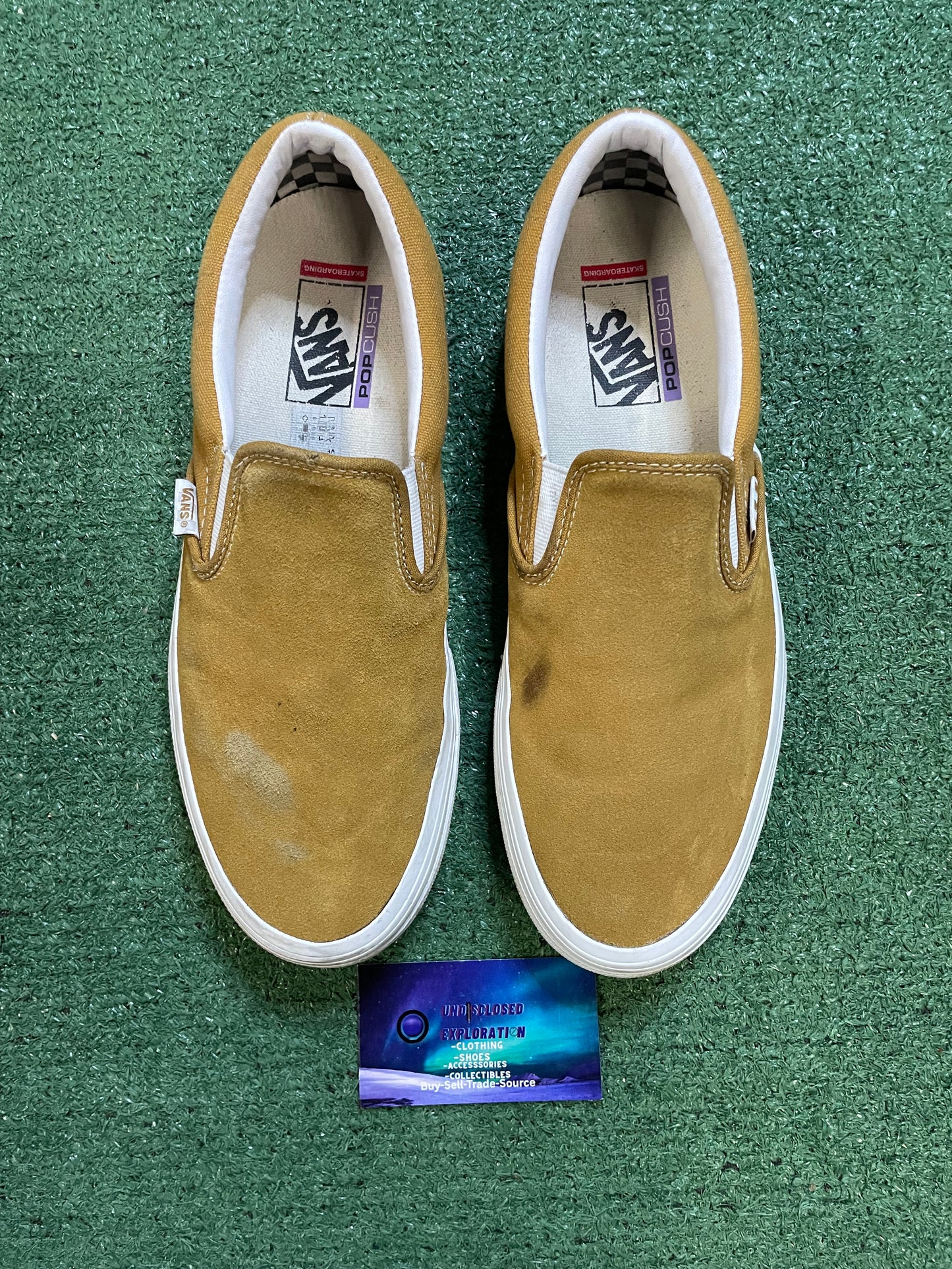 Vans mustard yellow slip on size 10men/11.5women