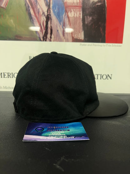 Fendi black and red embroidered hat