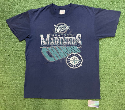 Vintage 1995 western division Seattle Mariners MLB tee