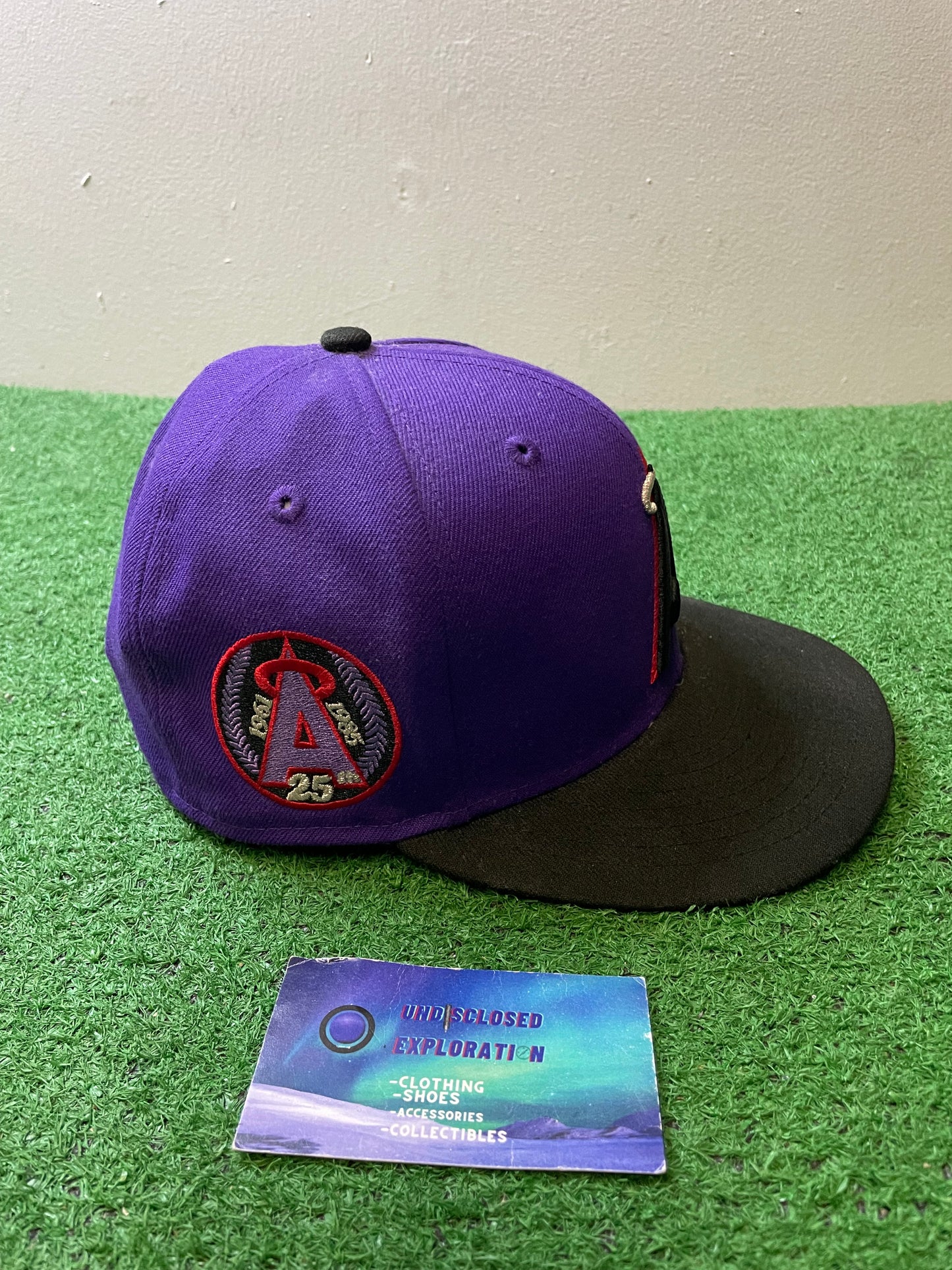 Los Angeles angels purple and red fitted hat