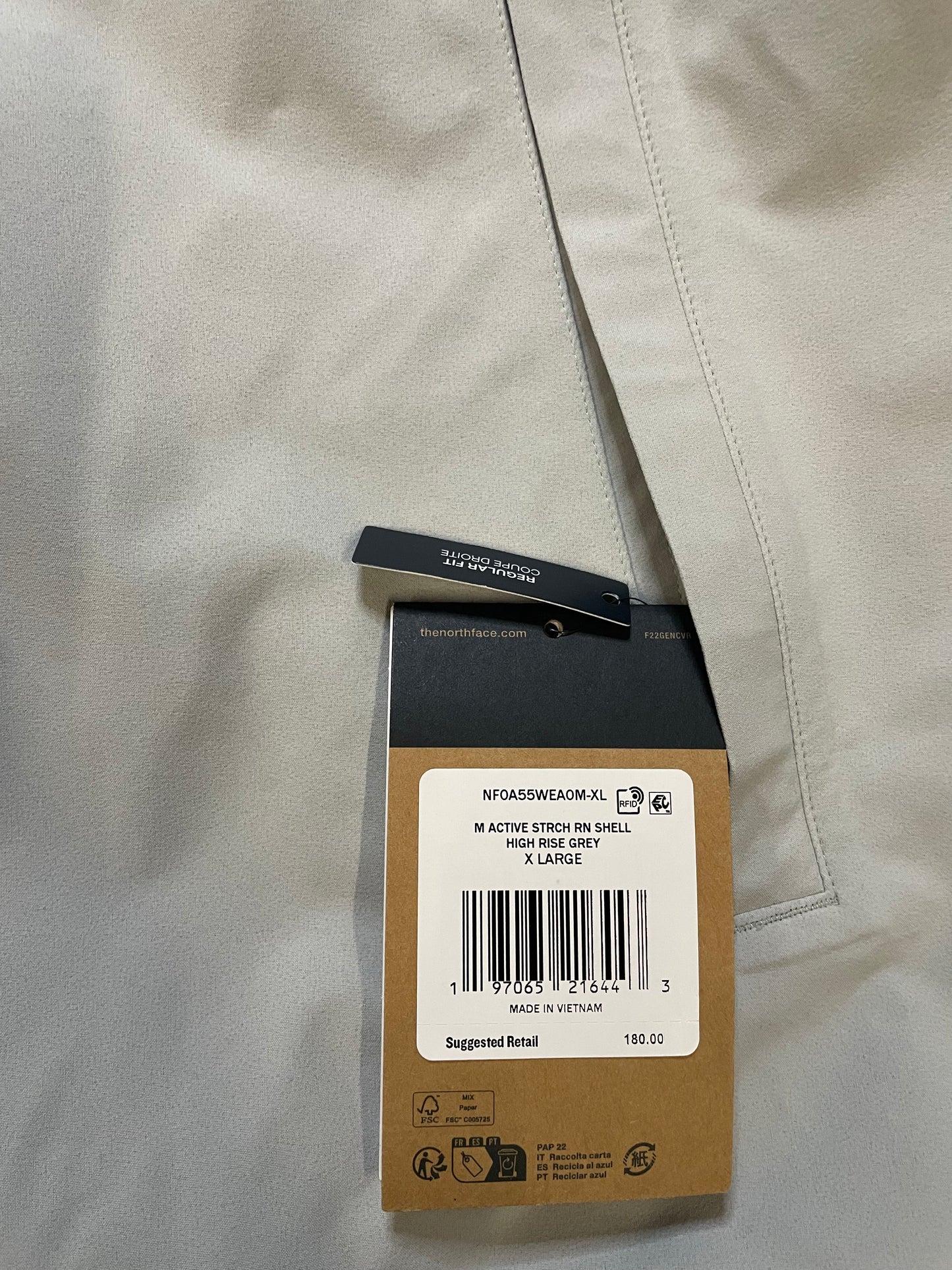 The North Face Grey Active Rain Shell Dryvent Waterproof Jacket
