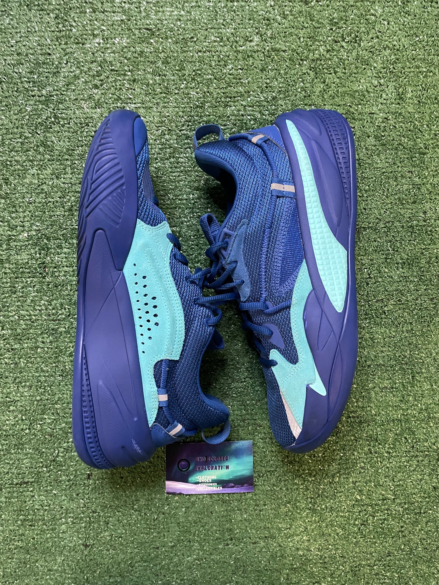 Puma J Cole X RS dreamer E line blue size 10.5men/12women