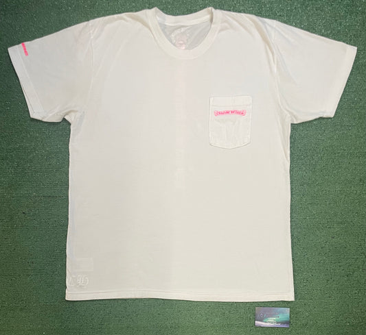 Chrome Hearts made in Hollywood USA white and pink tee