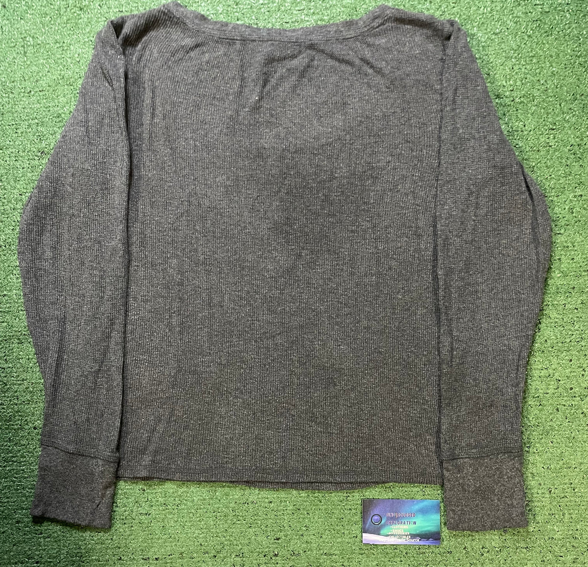 charcoal gray thermal longsleeve top Alfani