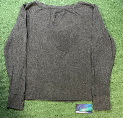 charcoal gray thermal longsleeve top Alfani