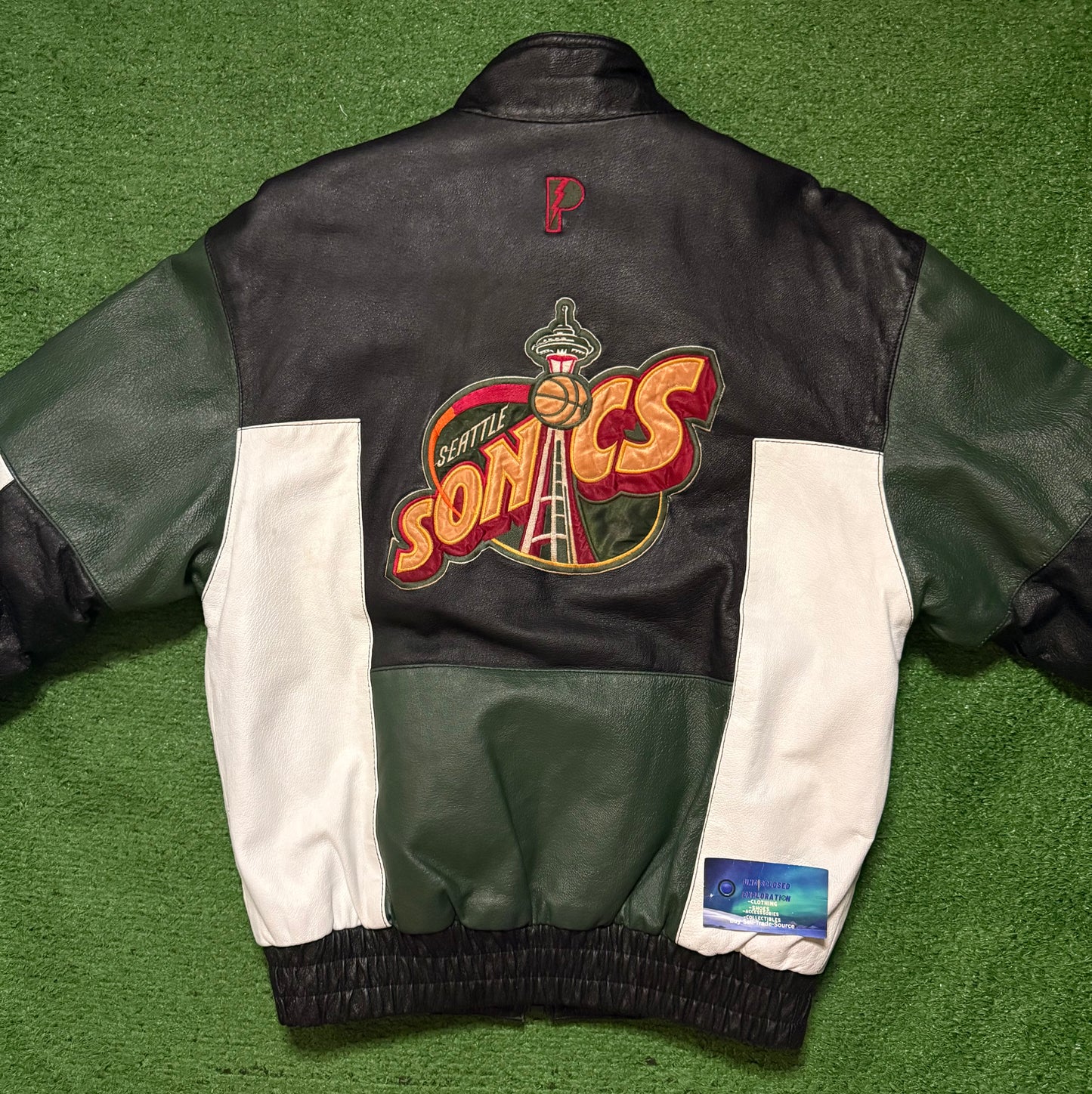 Vintage Seattle SuperSonics Leather Jacket Pro Player