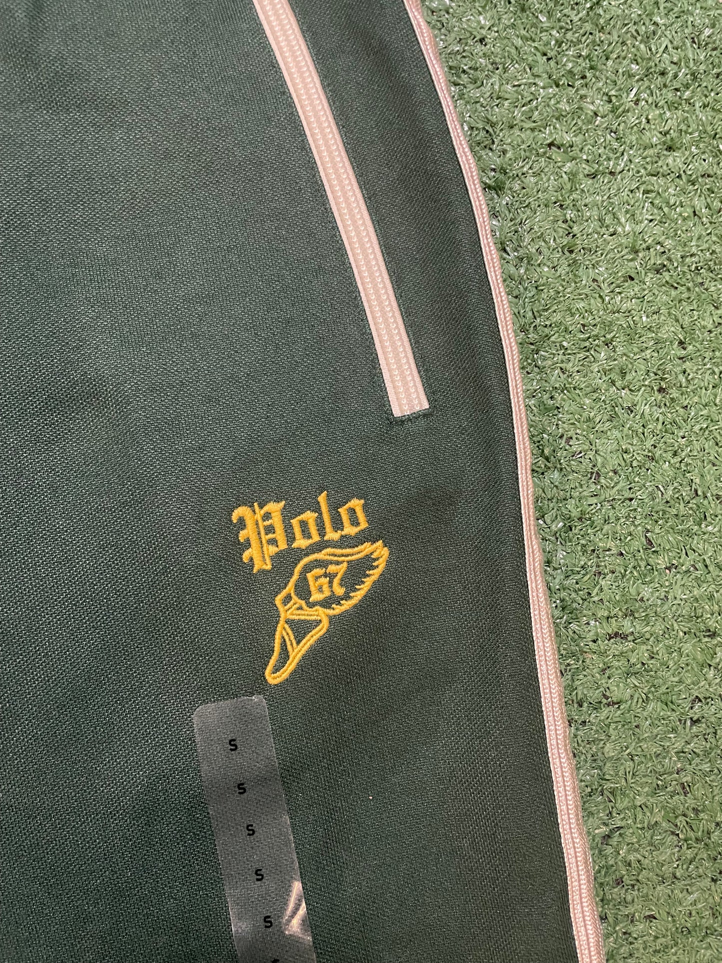 Polo Ralph Lauren green 67 embroidered track pants
