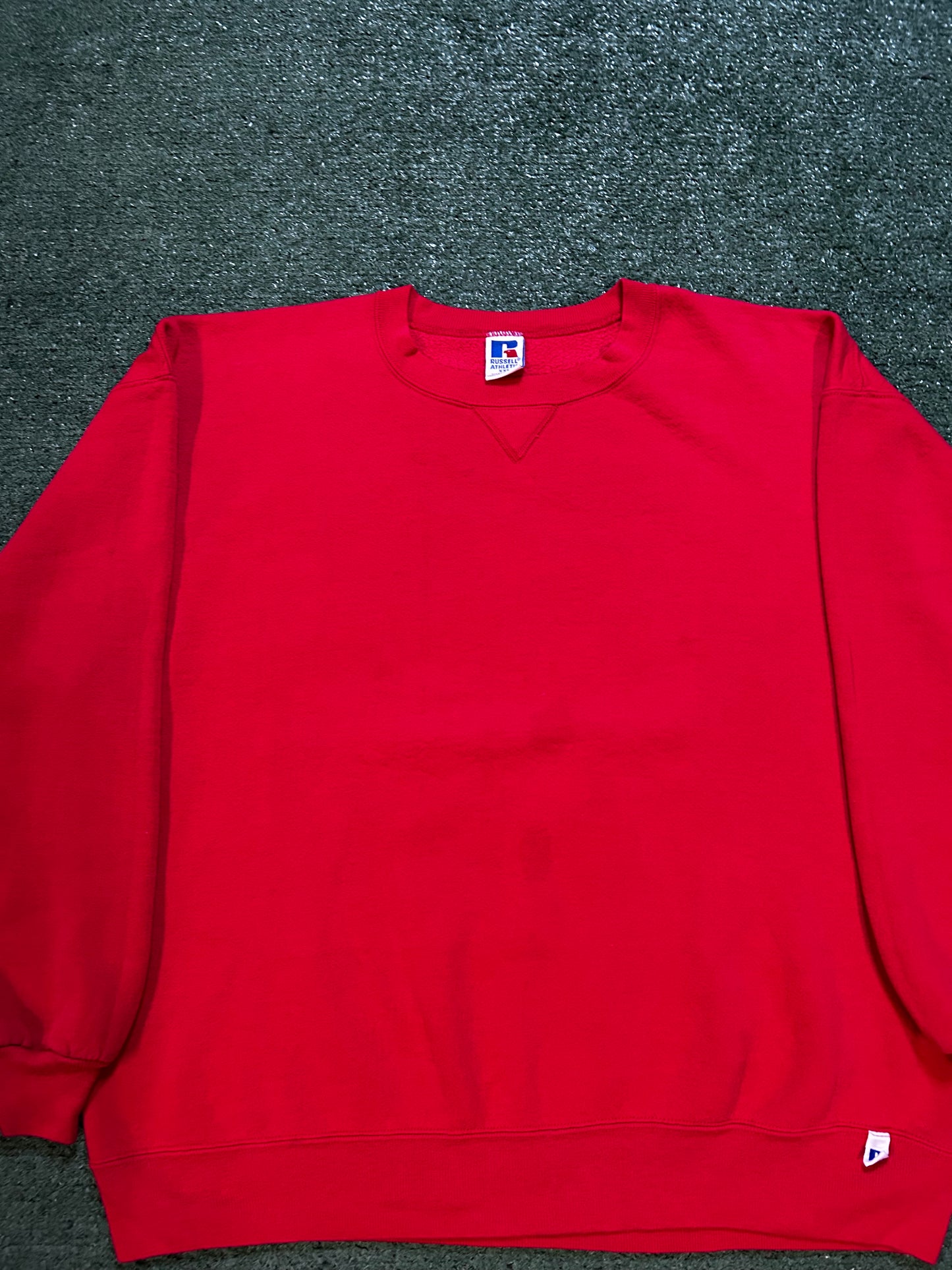 Vintage 1990s Rusell red blank crewneck