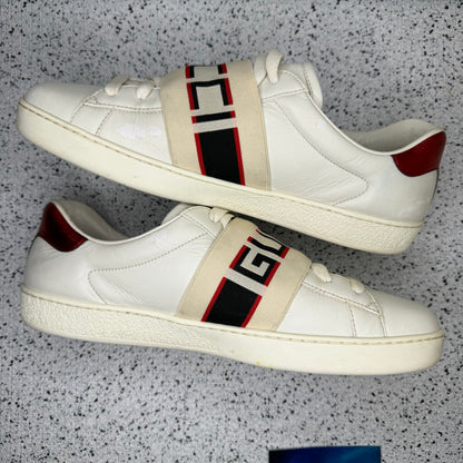 Gucci Ace Stripe Ivory 7.5 Uk/8 US Men “Preowned”