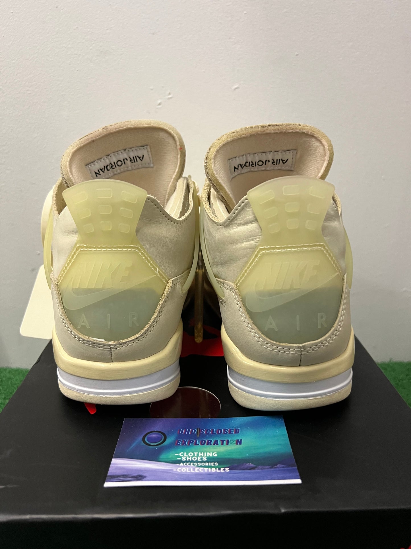 Jordan 4 x off white sail  size 5.5men/7women