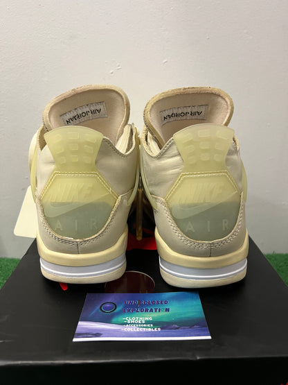 Jordan 4 x off white sail  size 5.5men/7women