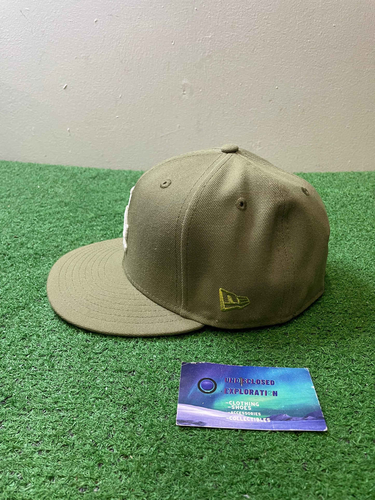 LA Dodgers olive 40th anniversary dodger stadium fitted hat