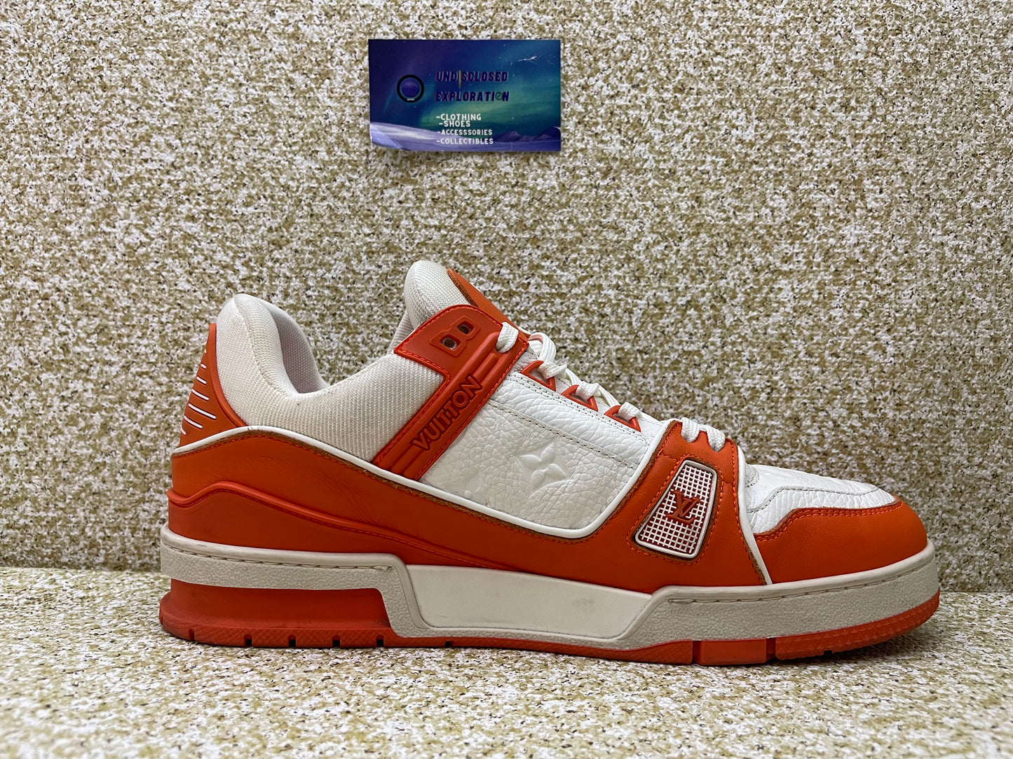 Louis Vuitton LV Trainer Orange Size 8LV/10 US “Preowned”