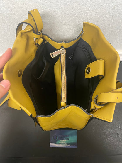 French Connection yellow  Arrowood tote bag