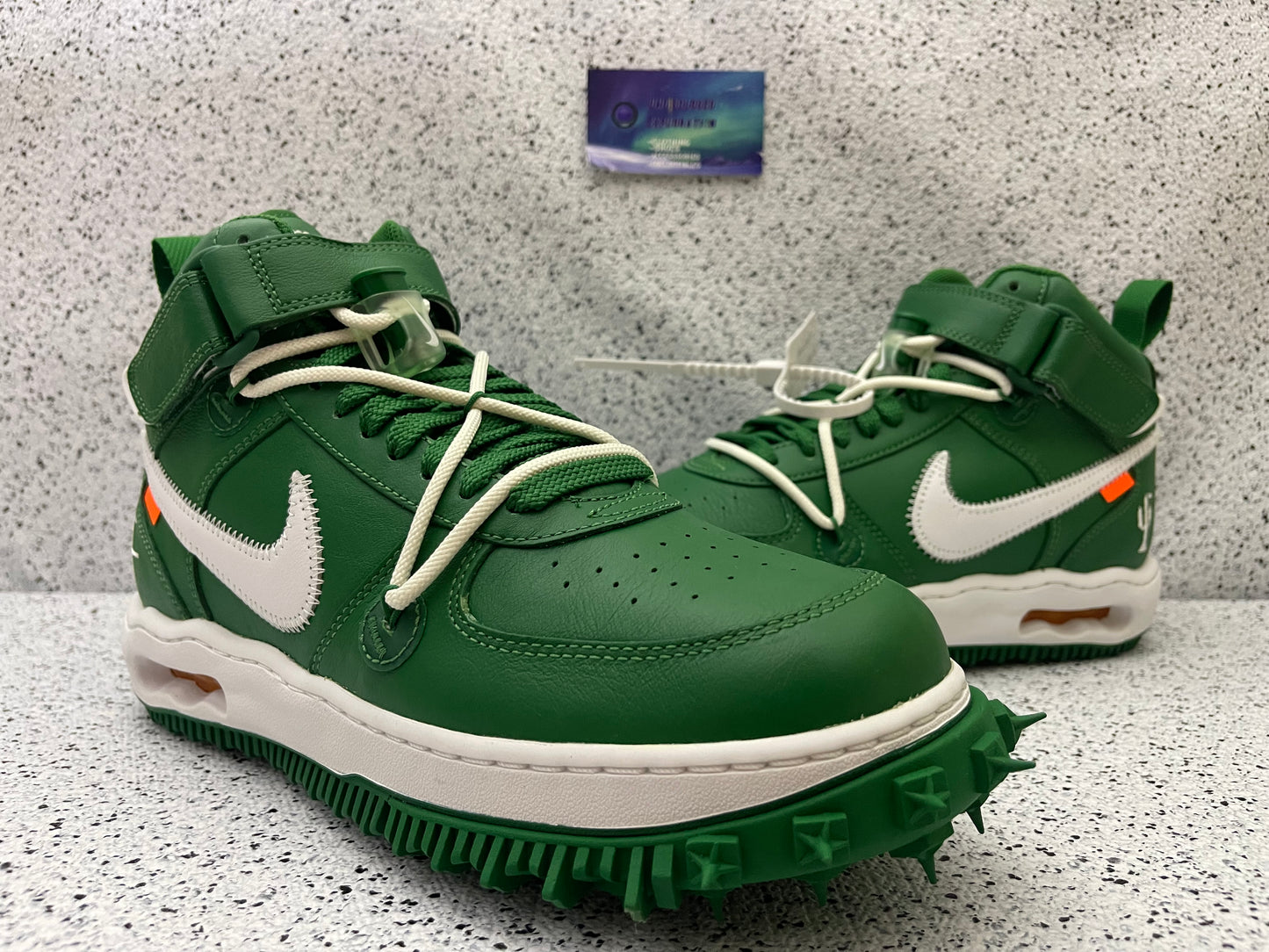 Nike Off White Air Force 1 Mid Pine Green