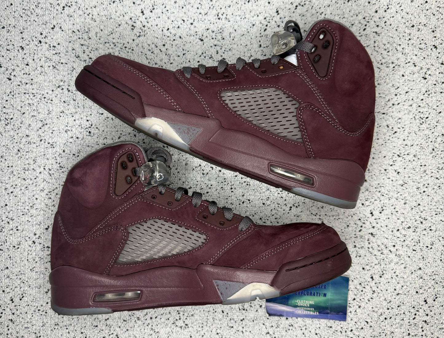 Jordan 5 Burgundy 9.5 Men/11 Women “Preowned”