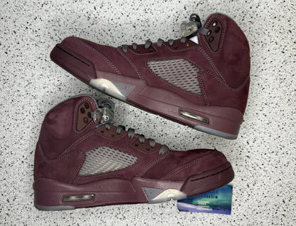 Jordan 5 Burgundy 9.5 Men/11 Women “Preowned”