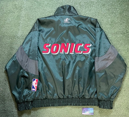 Vintage 1990s Seattle Sonics embroidered zip up jacket