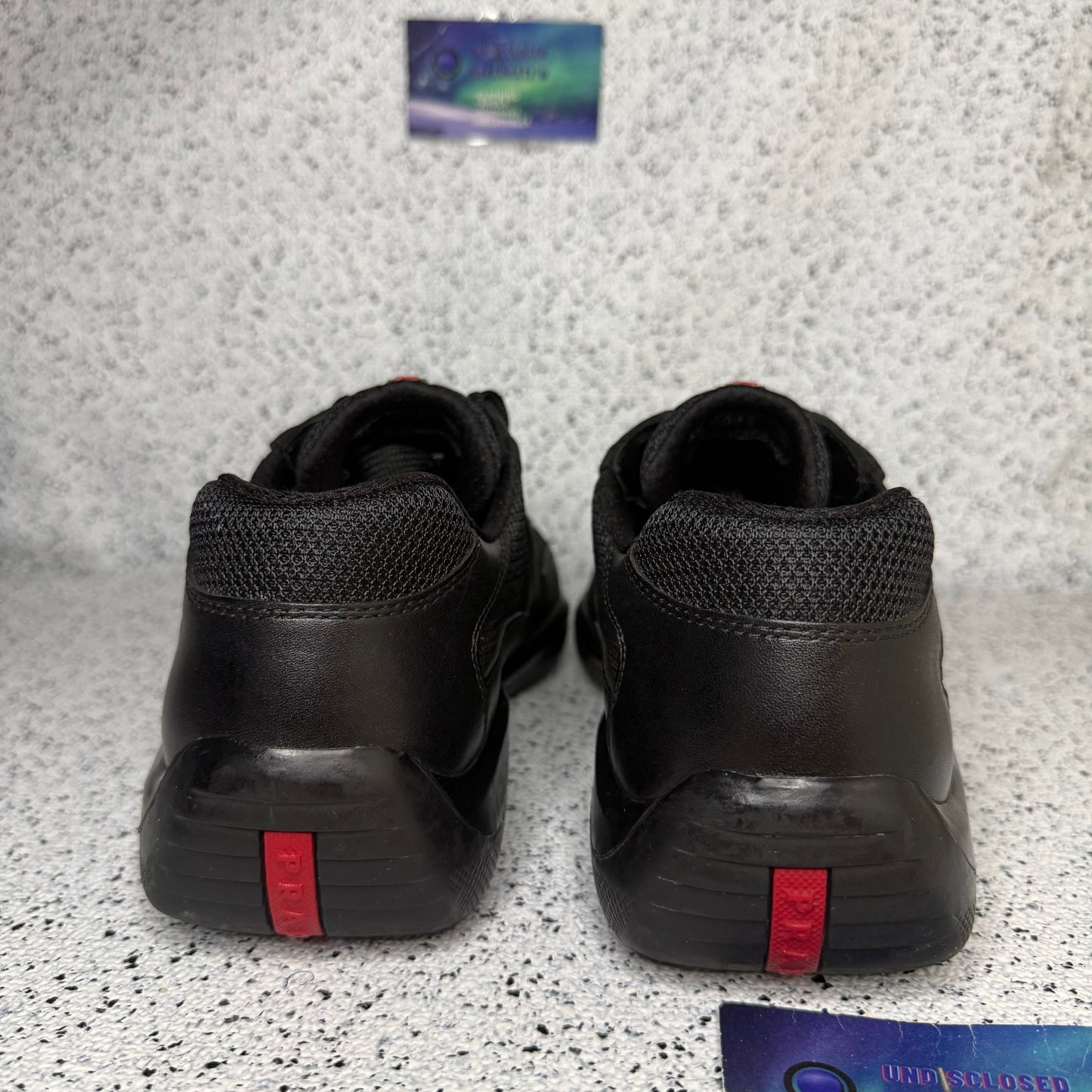 Prada America’s Cup Black Sneakers 8.5 UK/9.5 Men “Preowned”