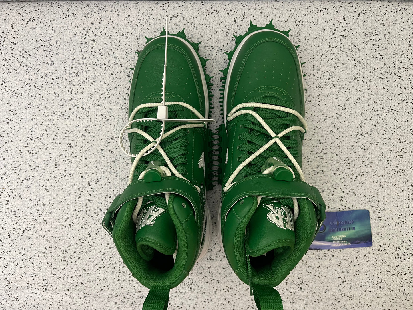 Nike Off White Air Force 1 Mid Pine Green