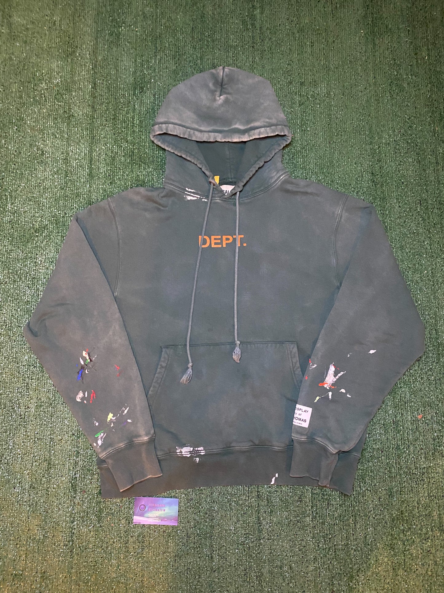 Gallery dept forest green paint splatter hoodie