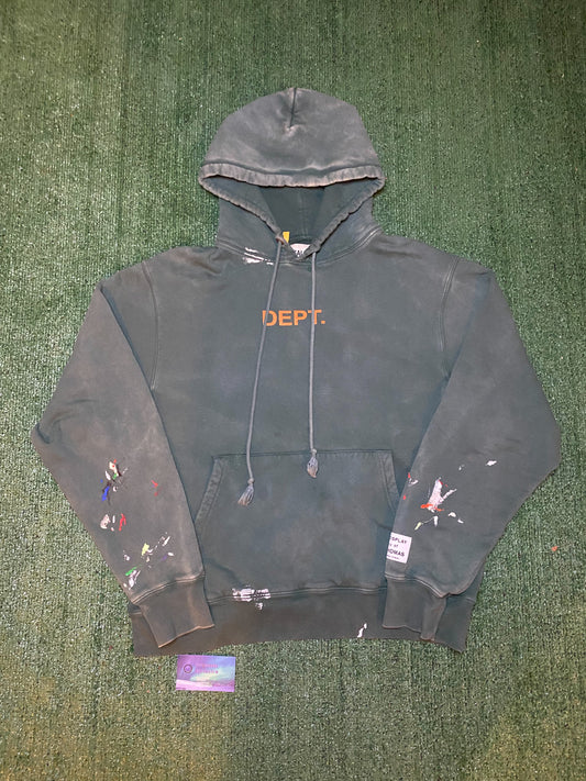 Gallery dept forest green paint splatter hoodie