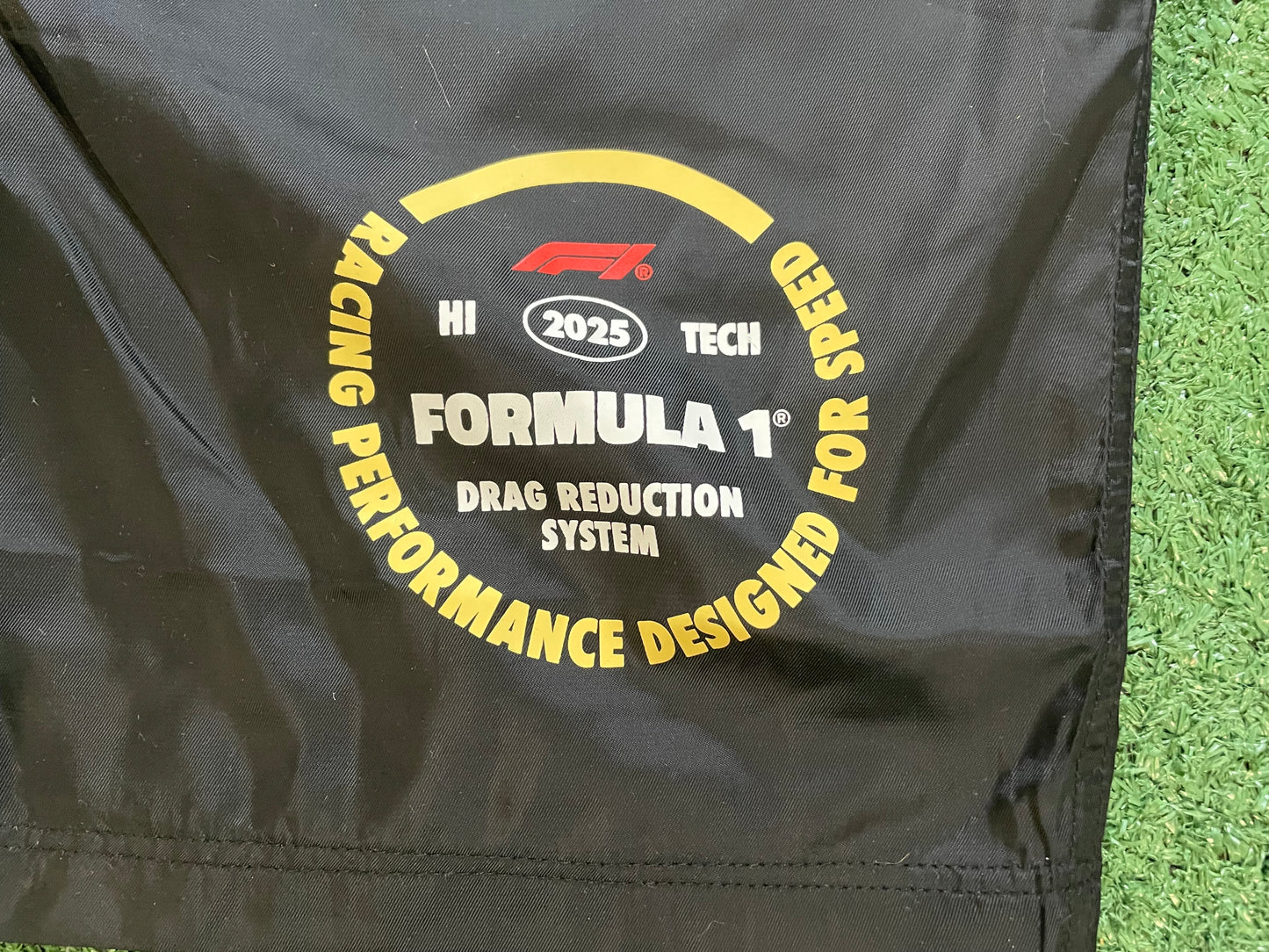 F1 Formula 1 racing black shorts