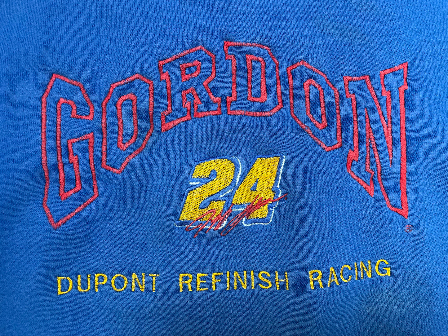 Vintage 1990s Jeff Gordon NASCAR DuPont crewneck