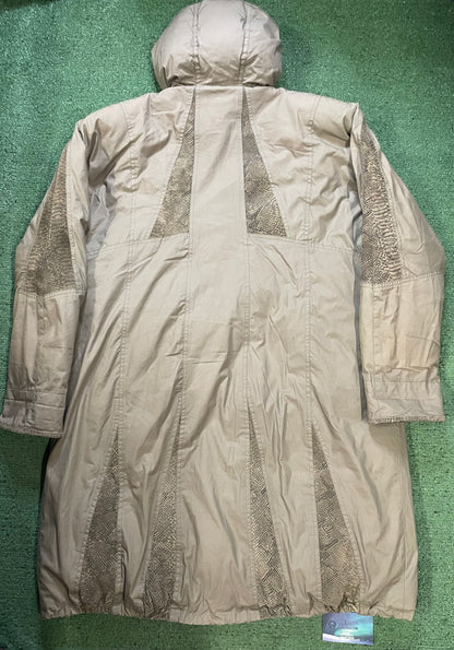 vintage Cyclone taupe long hooded coat