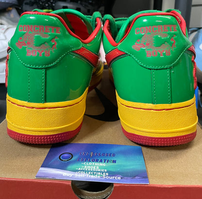 Nike force 1 low concrete boys lucky green lil yachty size 12men/13.5women