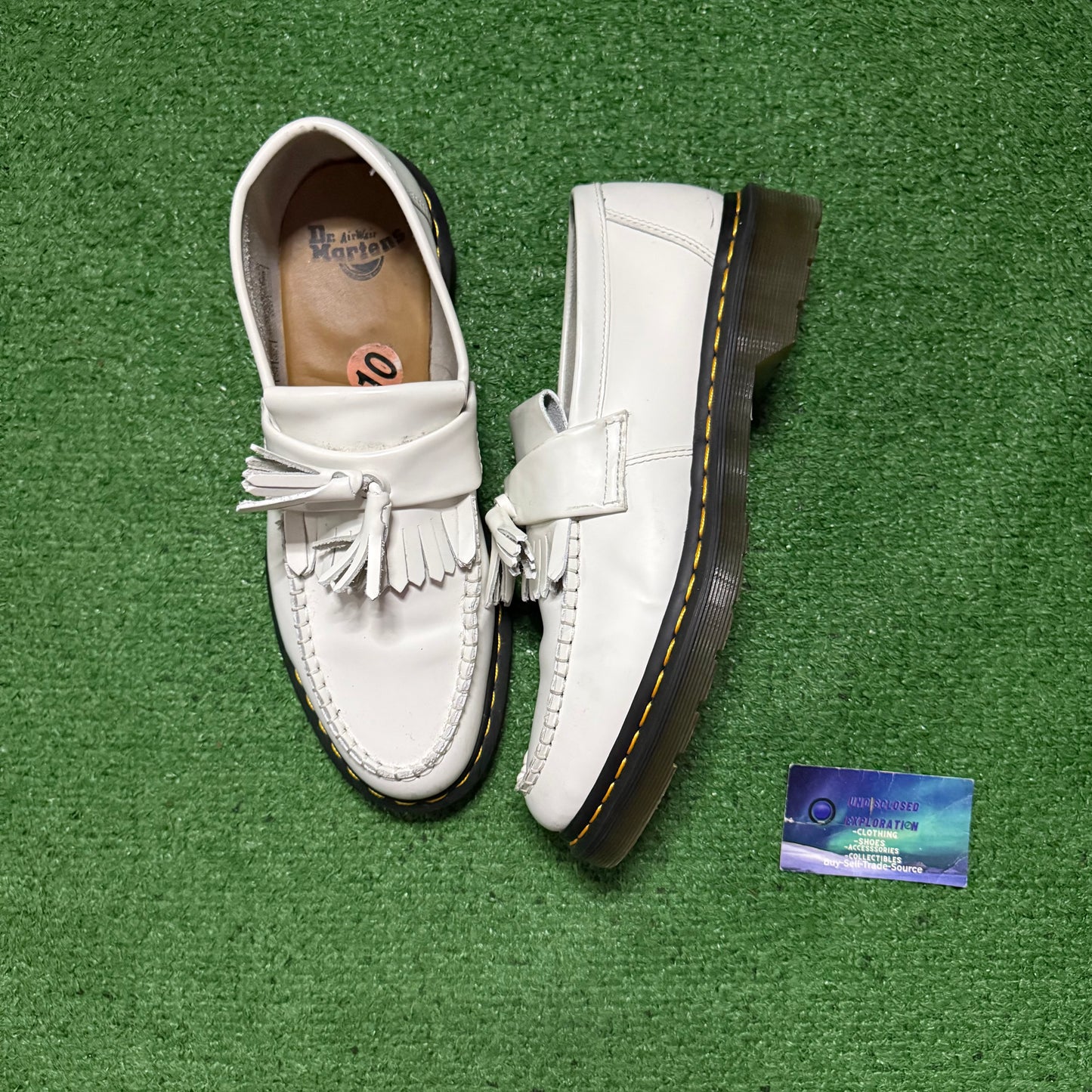 Dr Martens Adrian YS Tassel White 10 Men/11.5 Women “Preowned”