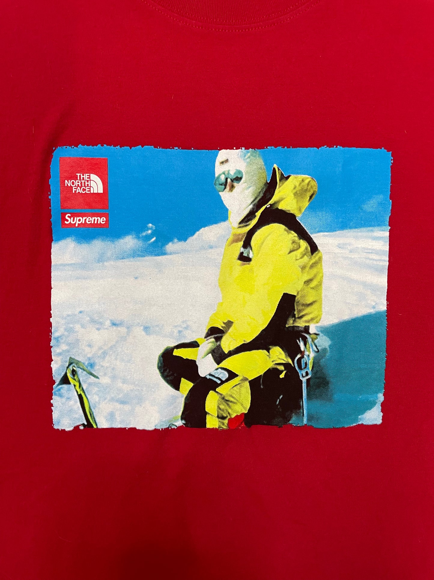 Supreme x North face red Photo tee