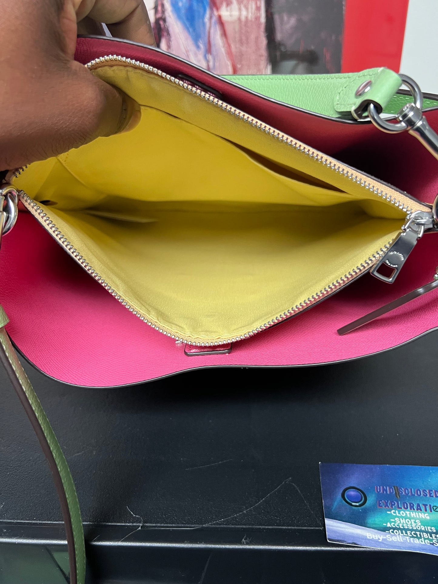 Coach Mollie Bucket Bag 22 in Pale Pistachio leather