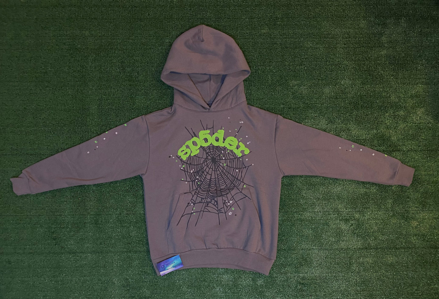 Sp5der web slate grey hoodie