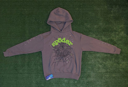 Sp5der web slate grey hoodie