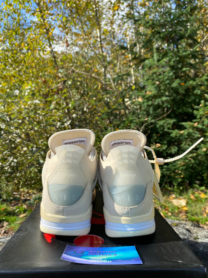 Off white sail jordan 4 size 5.5youth/7women