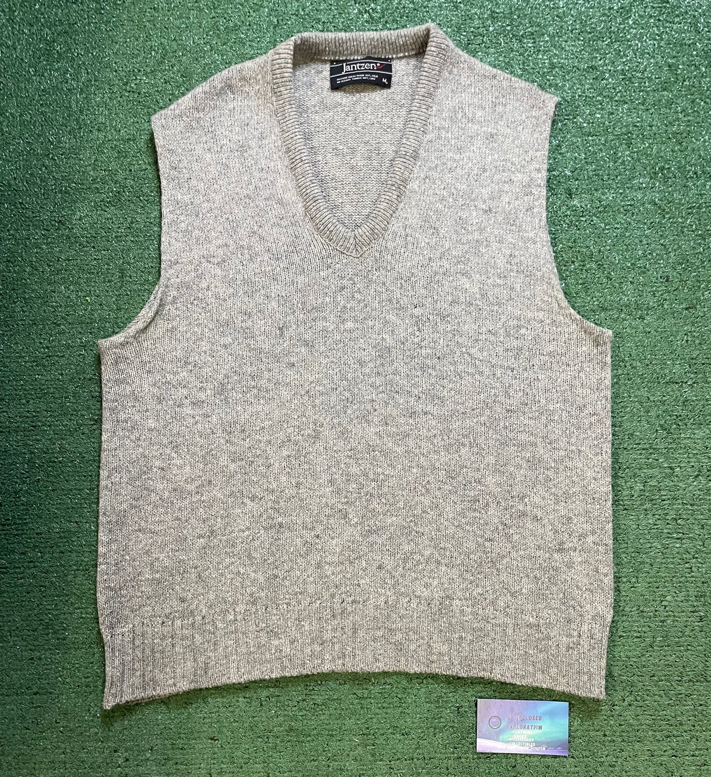 Vintage 1970 Jantzen wool sweater grey vest