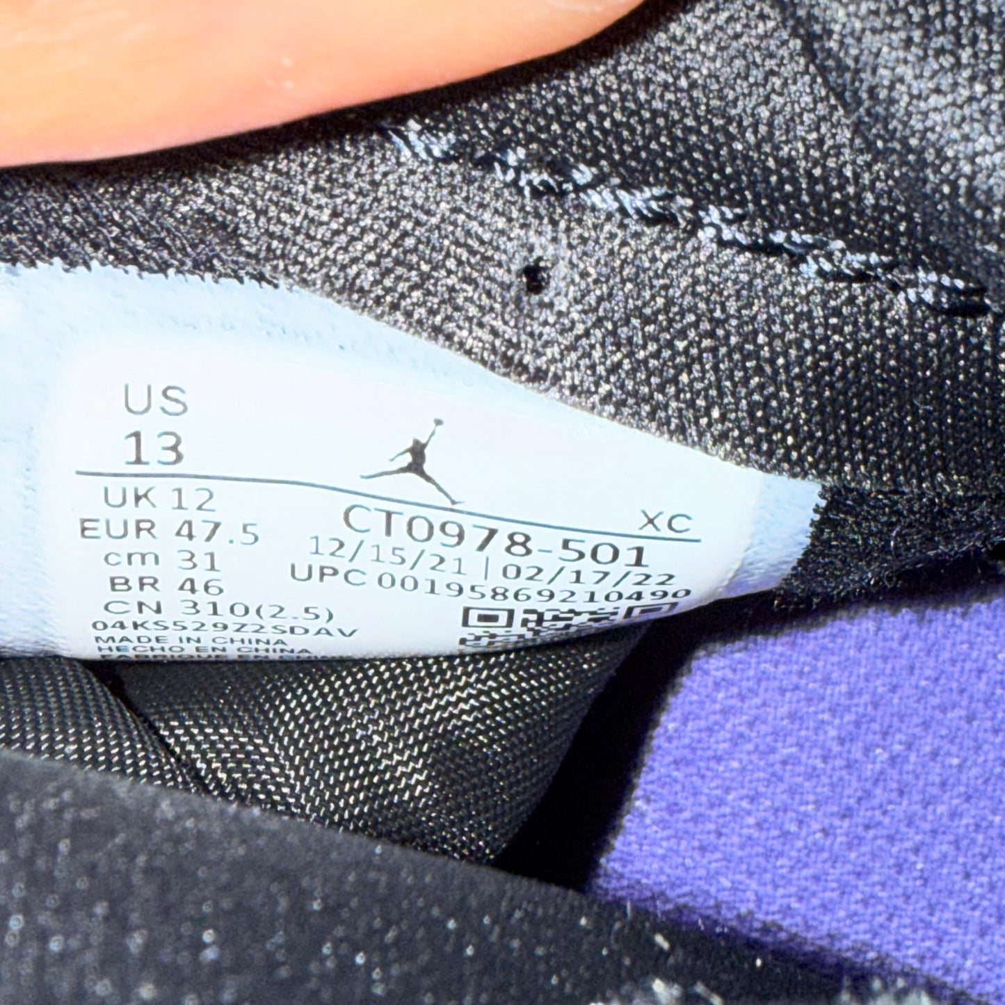 Jordan 1 Zoom Comfort Crater Purple