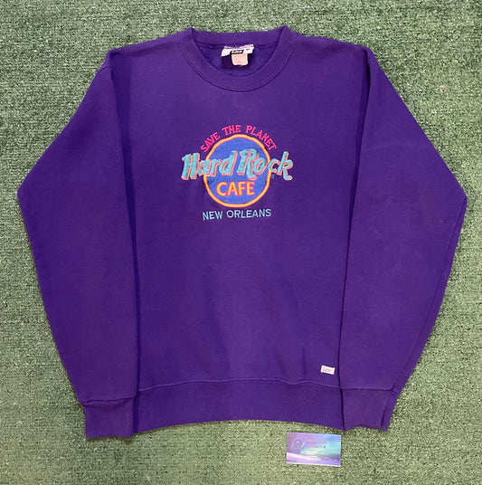 Vintage 1990s Hard Rock Cafe save the planet New Orleans crewneck