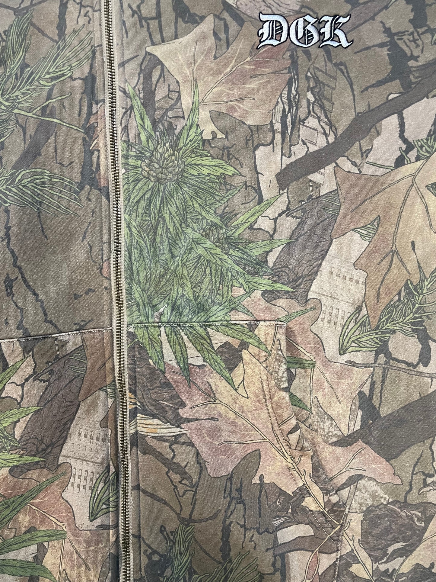 DGK timber zip fleece camo hoodie