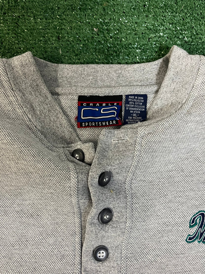 Vintage 1990s  seattle mariners embroidered long sleeve button up tee