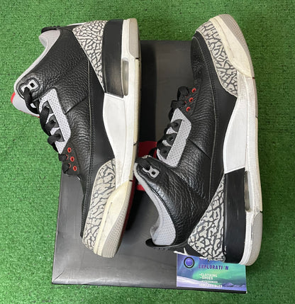 Jordan 3 black cement 2018 size 10.5men/12women