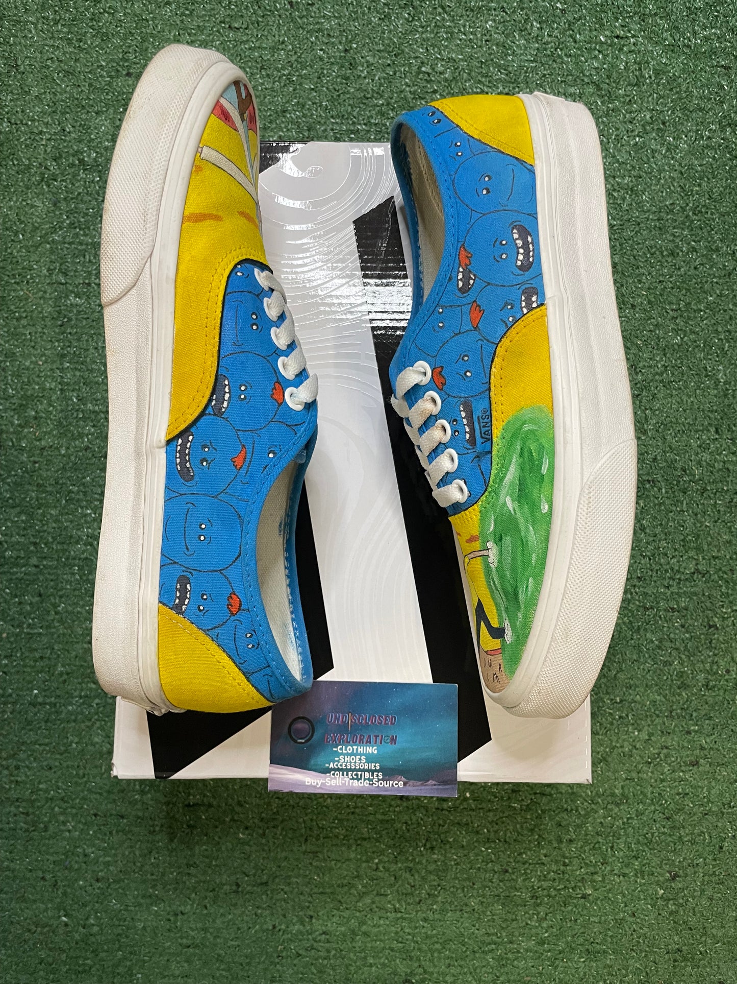 Vans custom Rick & Morty hand painted size 8men/9.5women