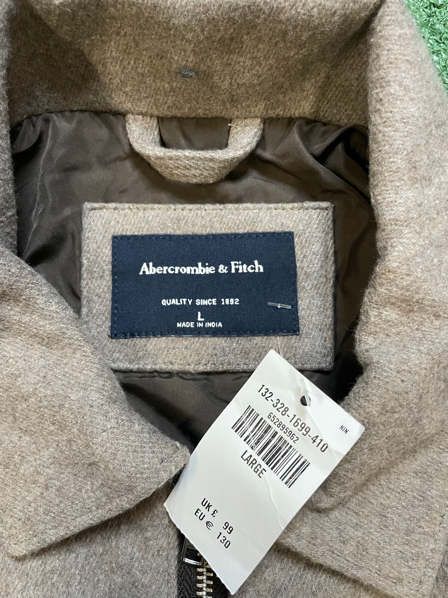 Abercrombie & Fitch brown zip up jacket
